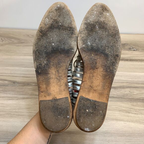 Loeffler Randall Mirrored Silver Leather‎ Fay Cutout Oxford Loafers Size 8.5 B main image 4